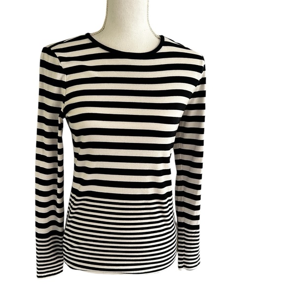 Lauren Ralph Lauren Tops - Lauren Ralph Lauren black & white striped long tee,cotton, size medium, …